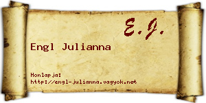 Engl Julianna névjegykártya